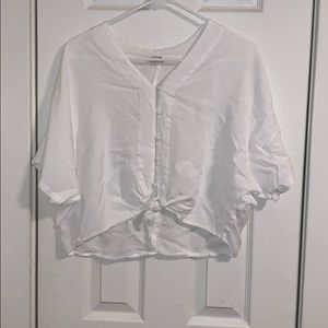 Sim & Sam Button Up Crop Top